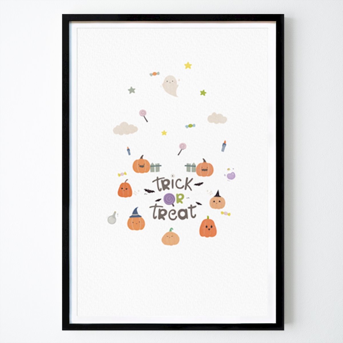 Illustration Poster: Lekfull Halloween: Bus-eller-godis-roligt av Xuan Thai