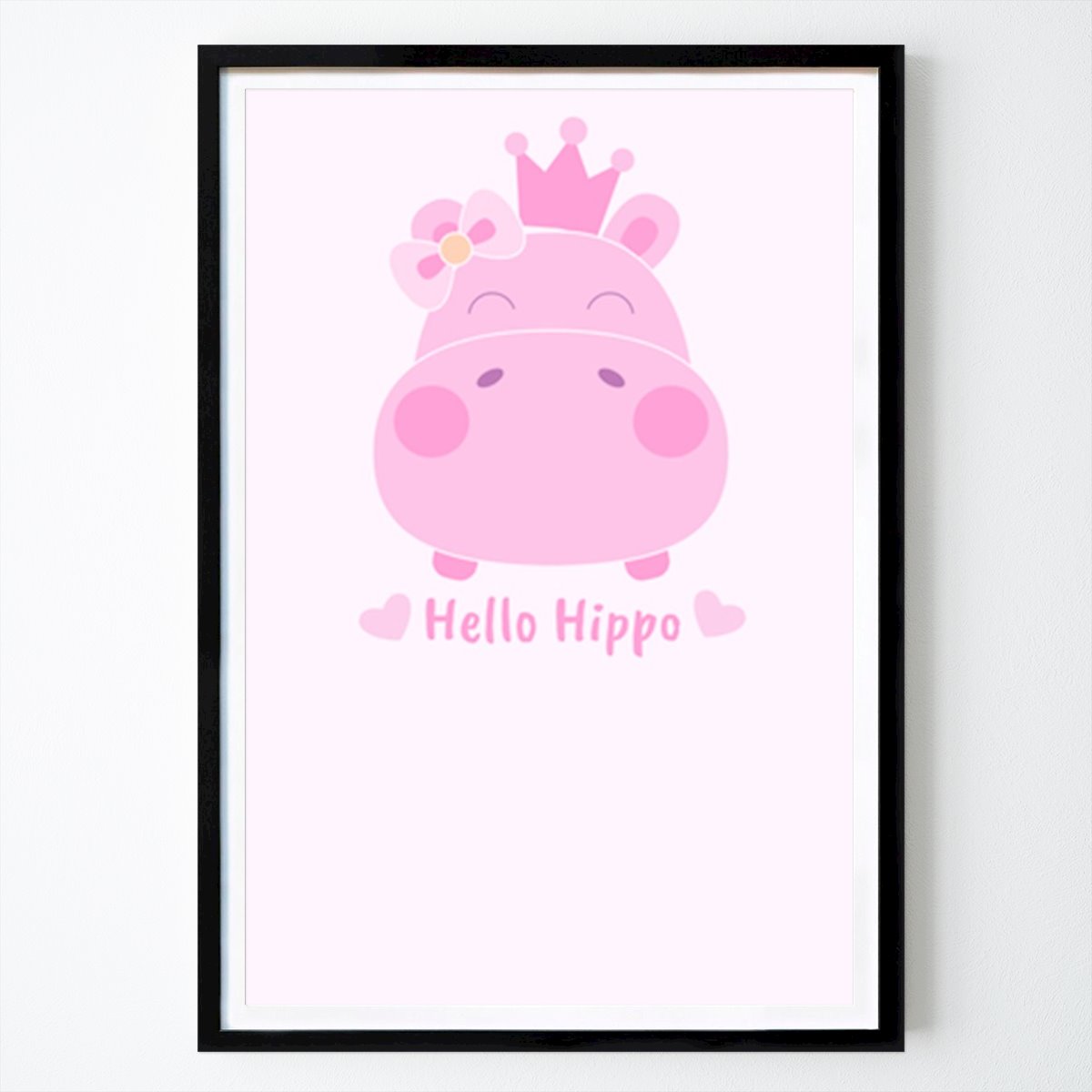 Bambini Poster: Ciao Ippopotamo: Un personaggio Incoronato Carino di Xuan Thai