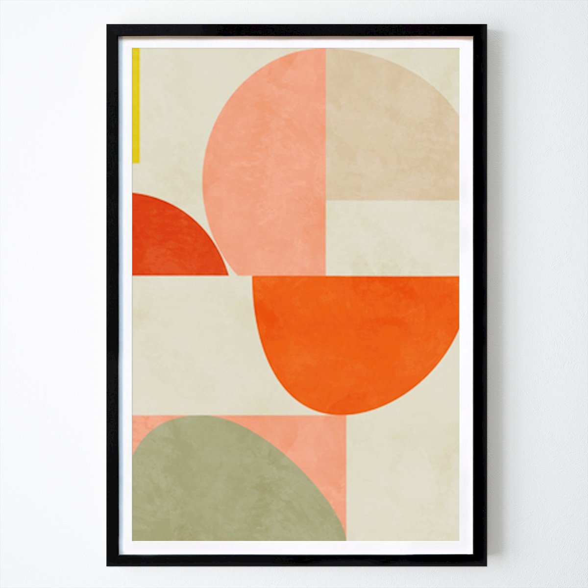Abstract Poster: Modern Geometric Harmony: A Playful Abstract Composition by Ana Rut Bre