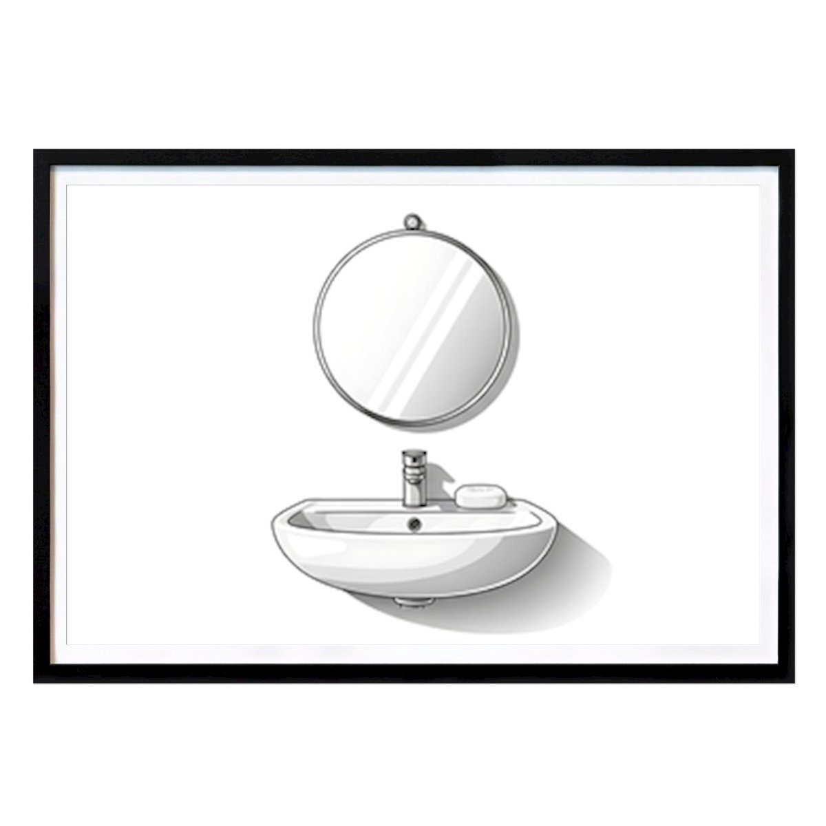 Taide Juliste: Minimalist Bathroom Elegance tekijänä Akhmad ulinnuha