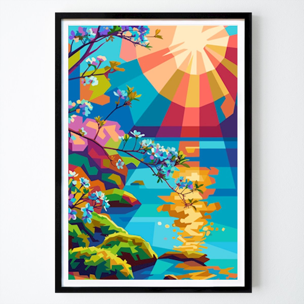 Cidades & Países Poster: Vibrant Serenity: A Colorful Landscape at Dusk de Mafarijul