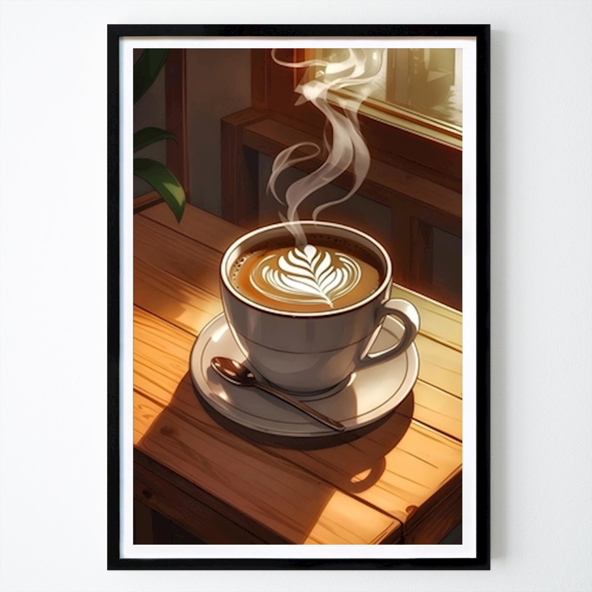 Kitchen Poster: Morning Serenity: A Perfect Cup of Coffee by Kholida An