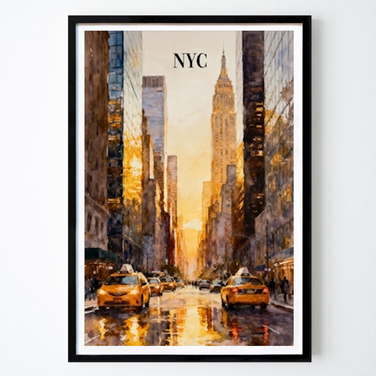 New York Poster: New York – Golden Urban Glow by Mas Napp City