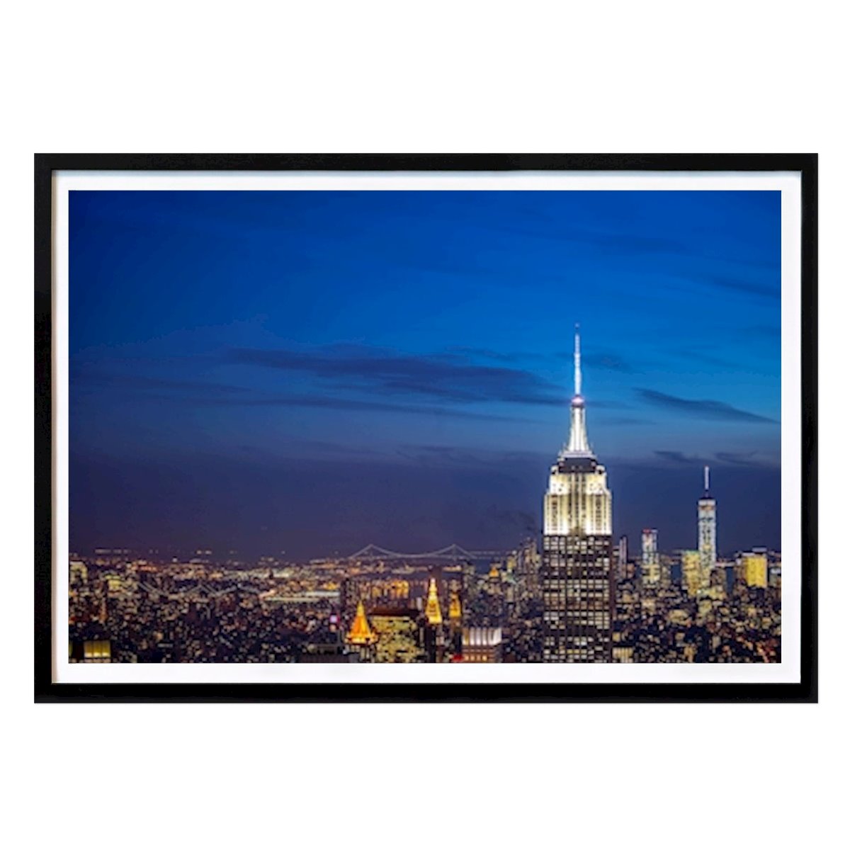 New York Poster: Manhattan and Brooklyn by Timo Peter Grönlund
