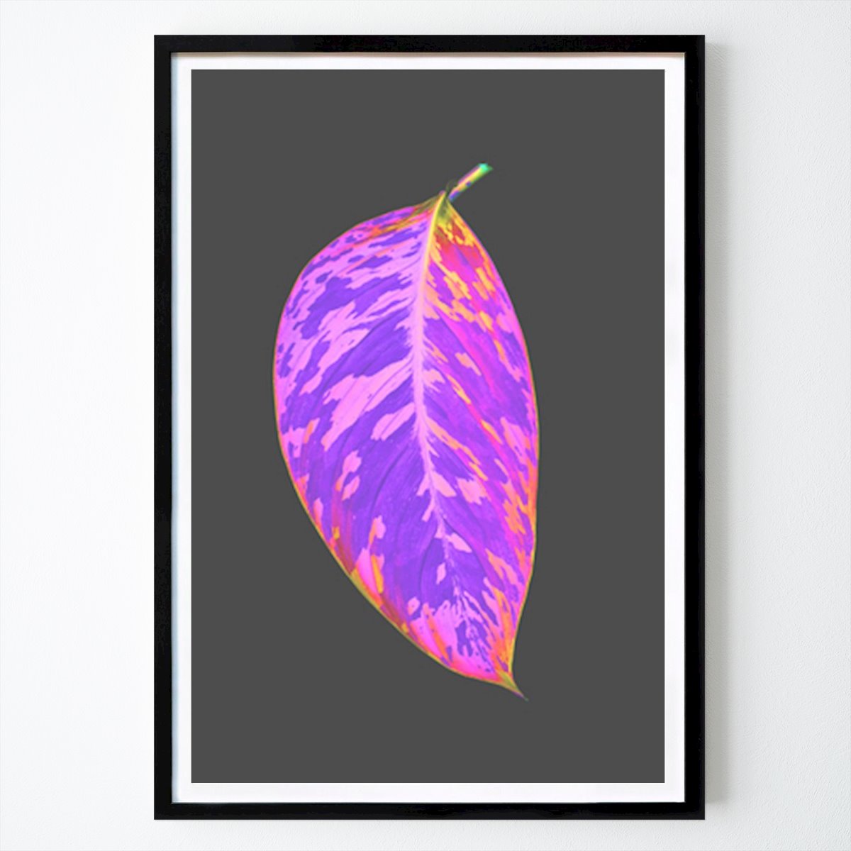 Pop Art Poster: Psychedelisches Blatt-Pop-Poster von Shot by Clint
