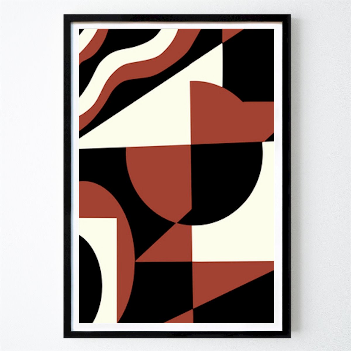 Abstract Poster: Abstract Geometric Composition in Earth Tones by Little Dean