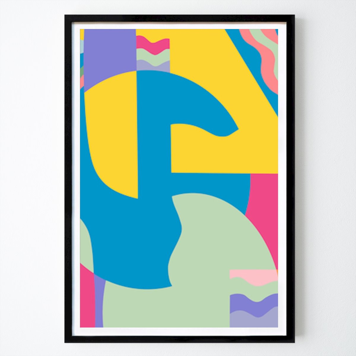 Abstrait Affiche: Affiche colorée de formes abstraites par Little Dean