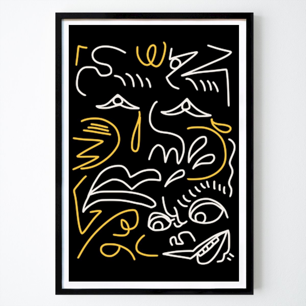 Hobby Poster: Abstract Faces in Line Art by Little Dean