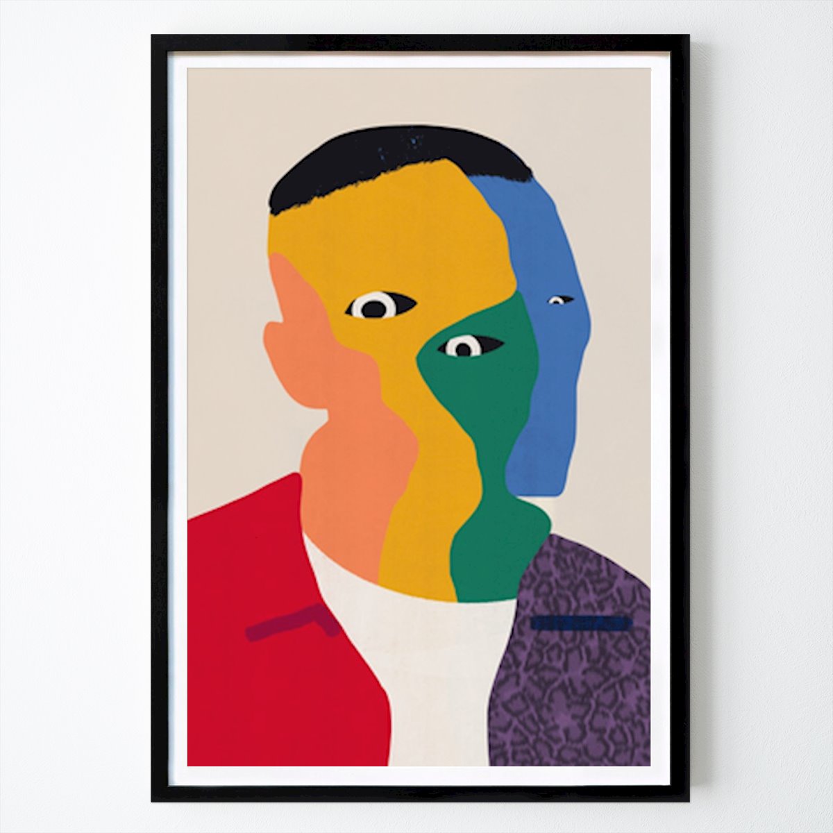 Abstrakt Poster: Fragmenterade ansiktenas abstrakt affisch av Little Dean