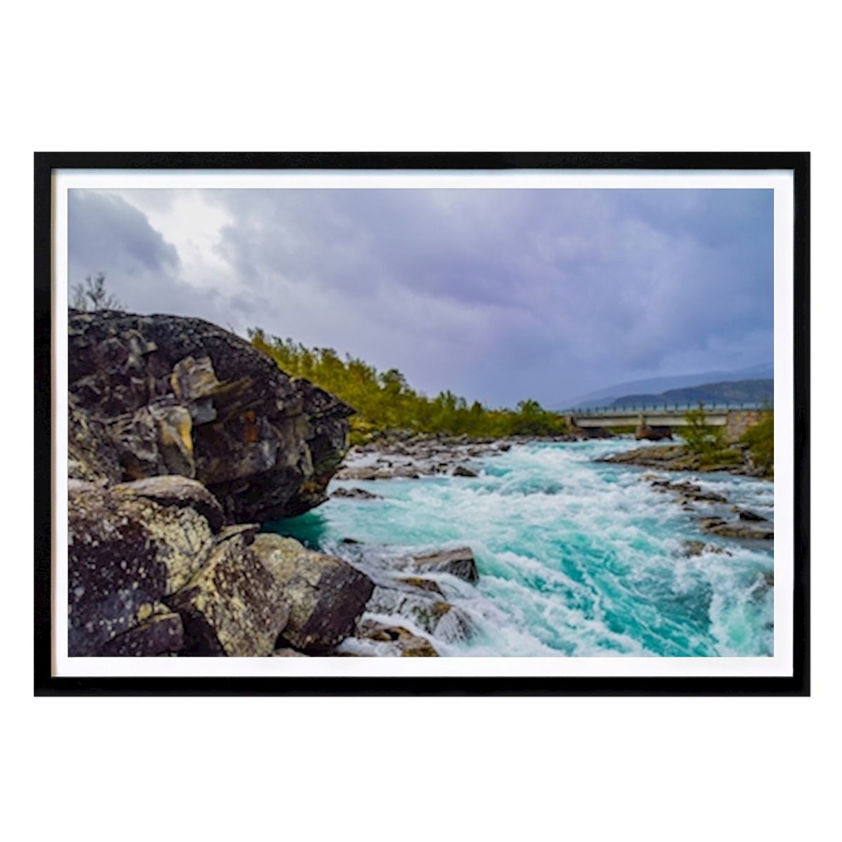 Places & Cities Poster: Blue river by Dag Ivar Nordby