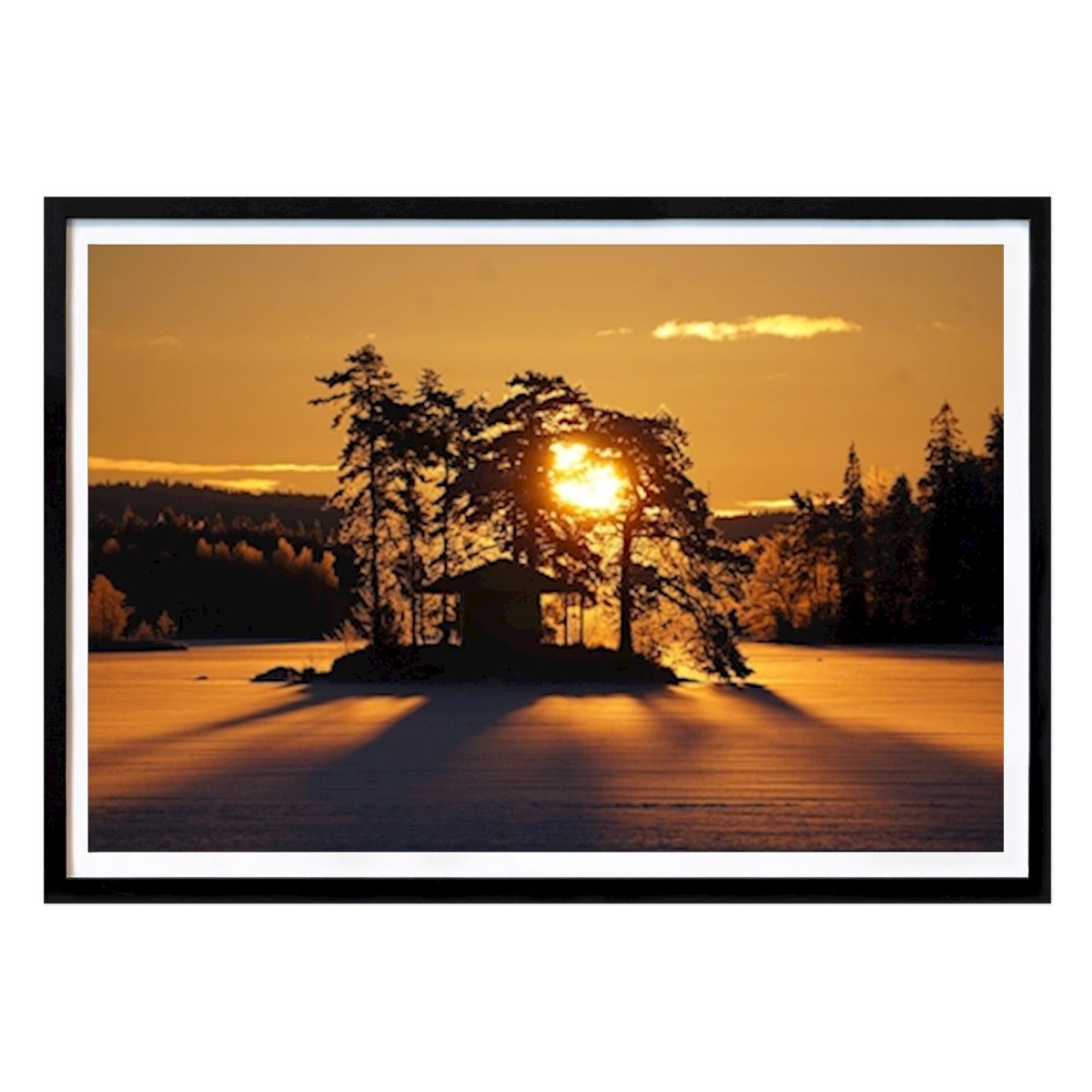 Nature Affiche: Gazebo au soleil du matin par Jan Evanson