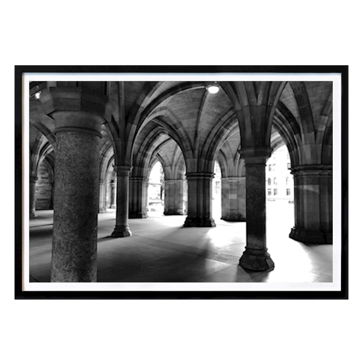 Black & White Poster: Arches and pillars by Jörgen Broström