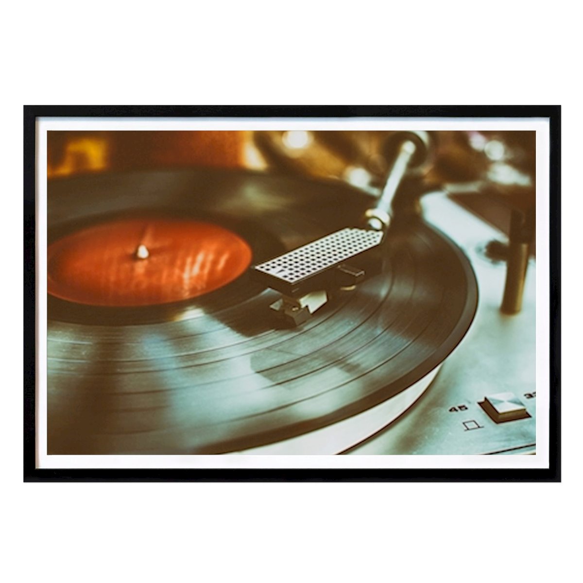 Musikk Plakat: Retro platespiller av Anki Höglund