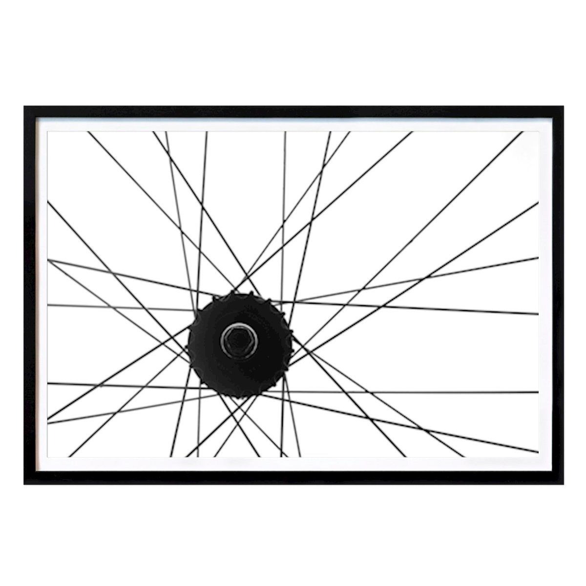 Kunstnerisk Plakat: Cykelhjul silhuet av Alex Lundgren