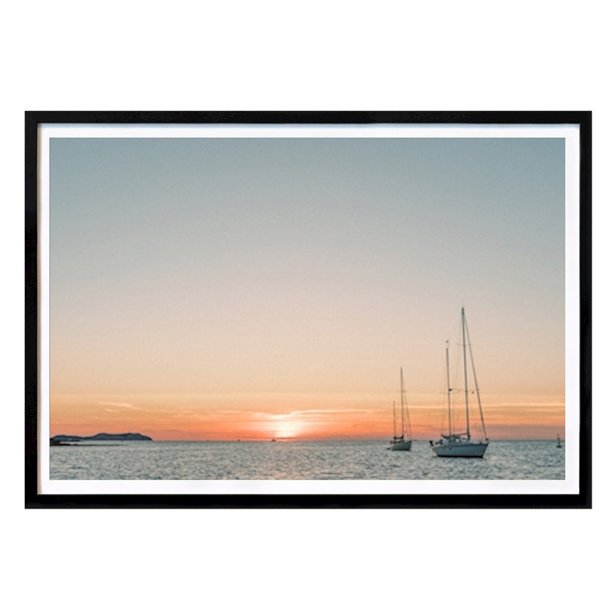 Architecture & Design Poster: Ibiza Sunset On Sailing Boat by Youri Claessens