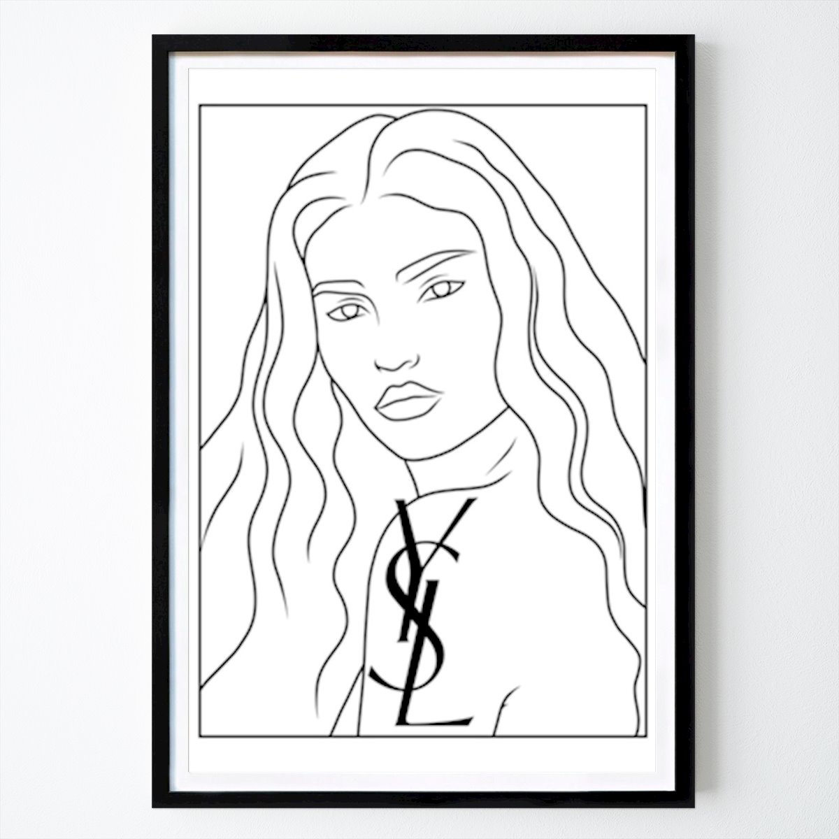 Illustration Affiche: YVES SAINT LAURENT par Tony Muhonen
