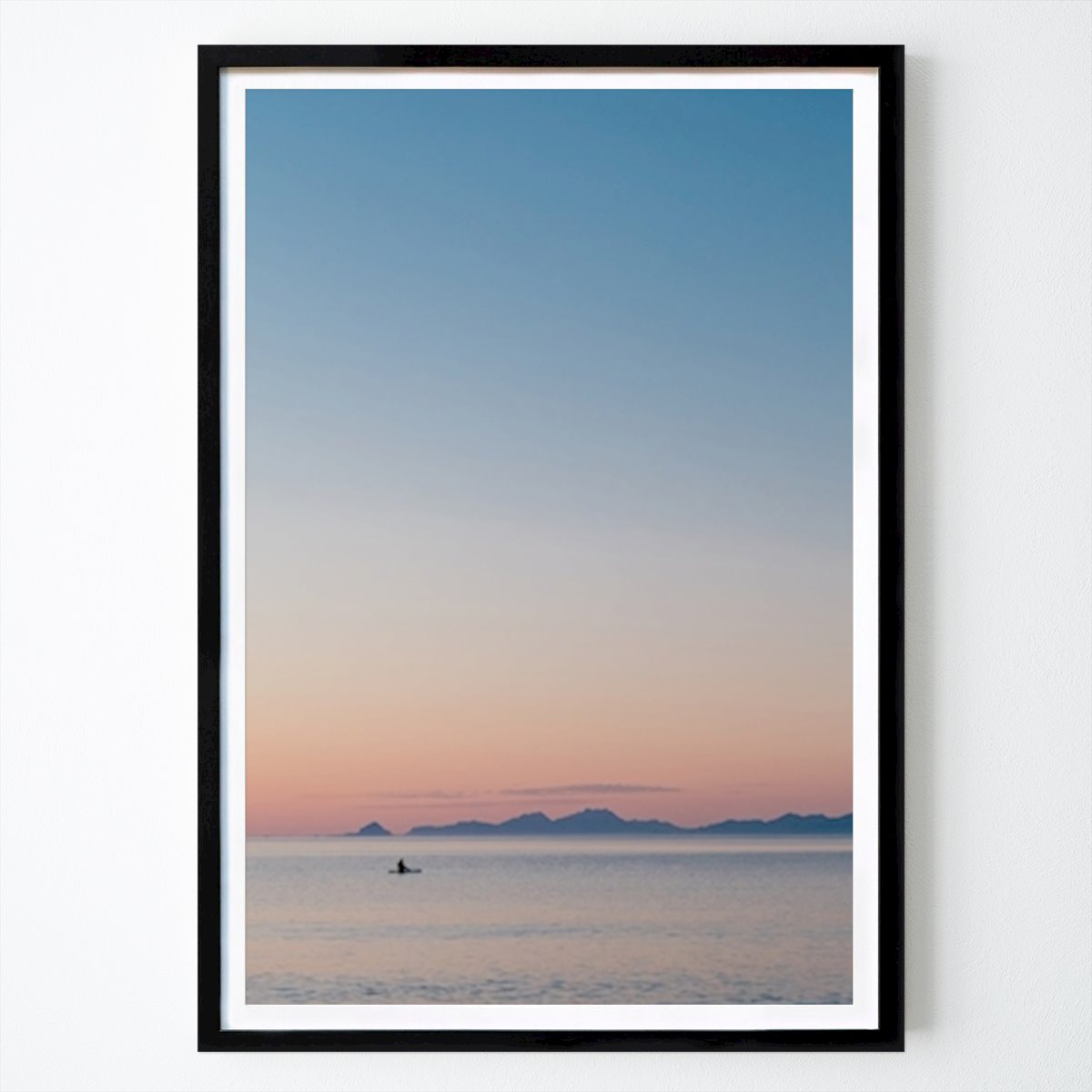 Lofoten Poster: Em Kayak em Gimsøya de Oskar Karlin