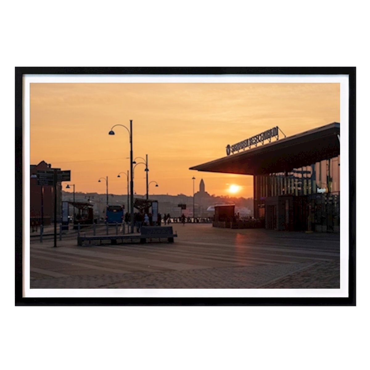 Gøteborg Plakat: Solnedgang ved Stenpiren av Joakim Barkman
