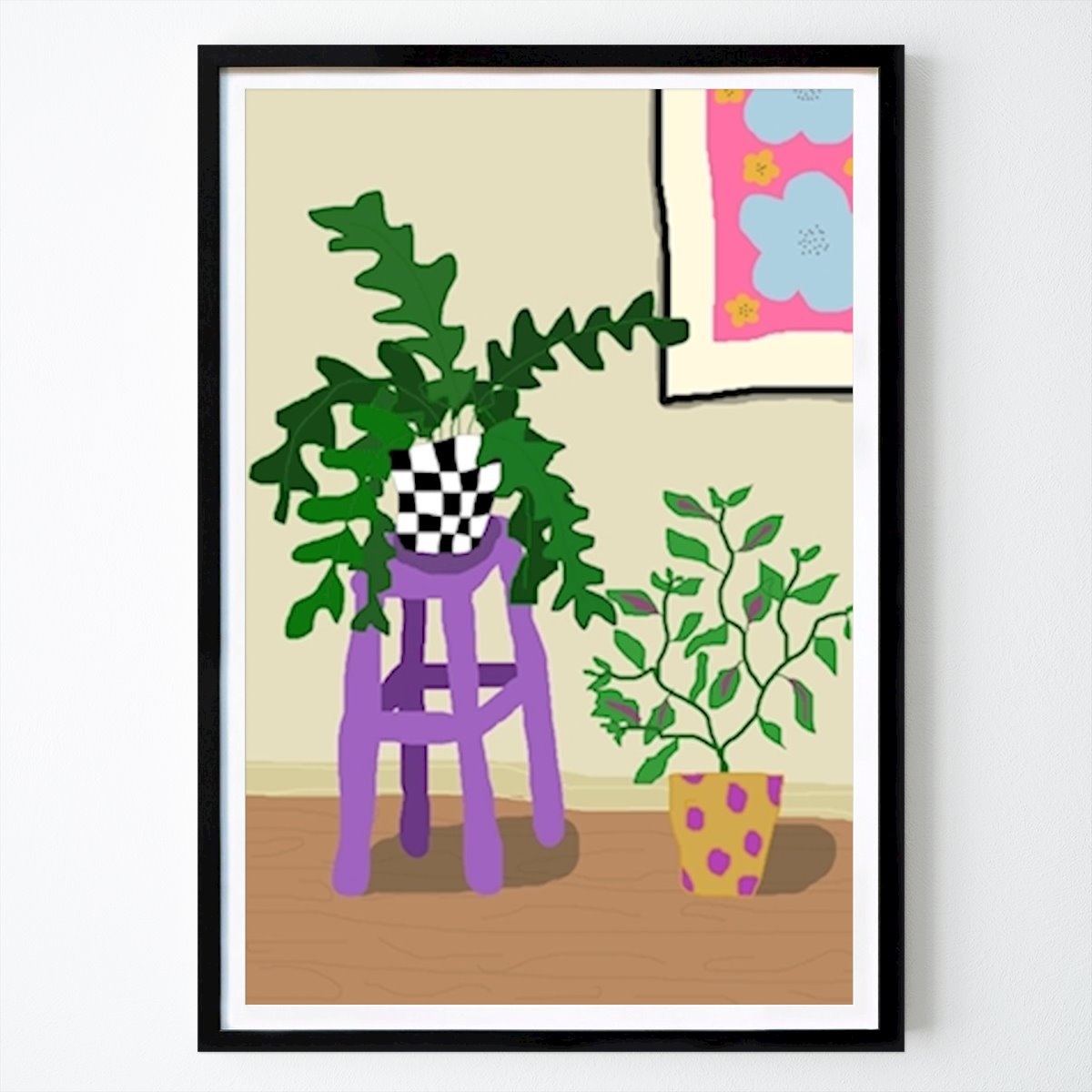 Abstraktes Poster: Gerankte Pflanzen von Sigrid Hult