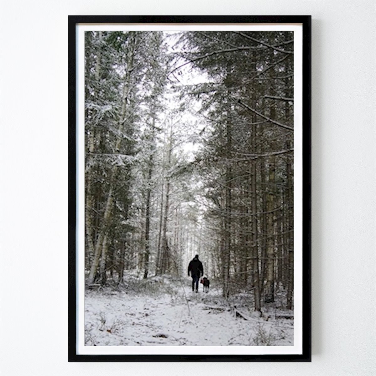 Natur Plakat: En mand og en hund av Andreas Carlmalm