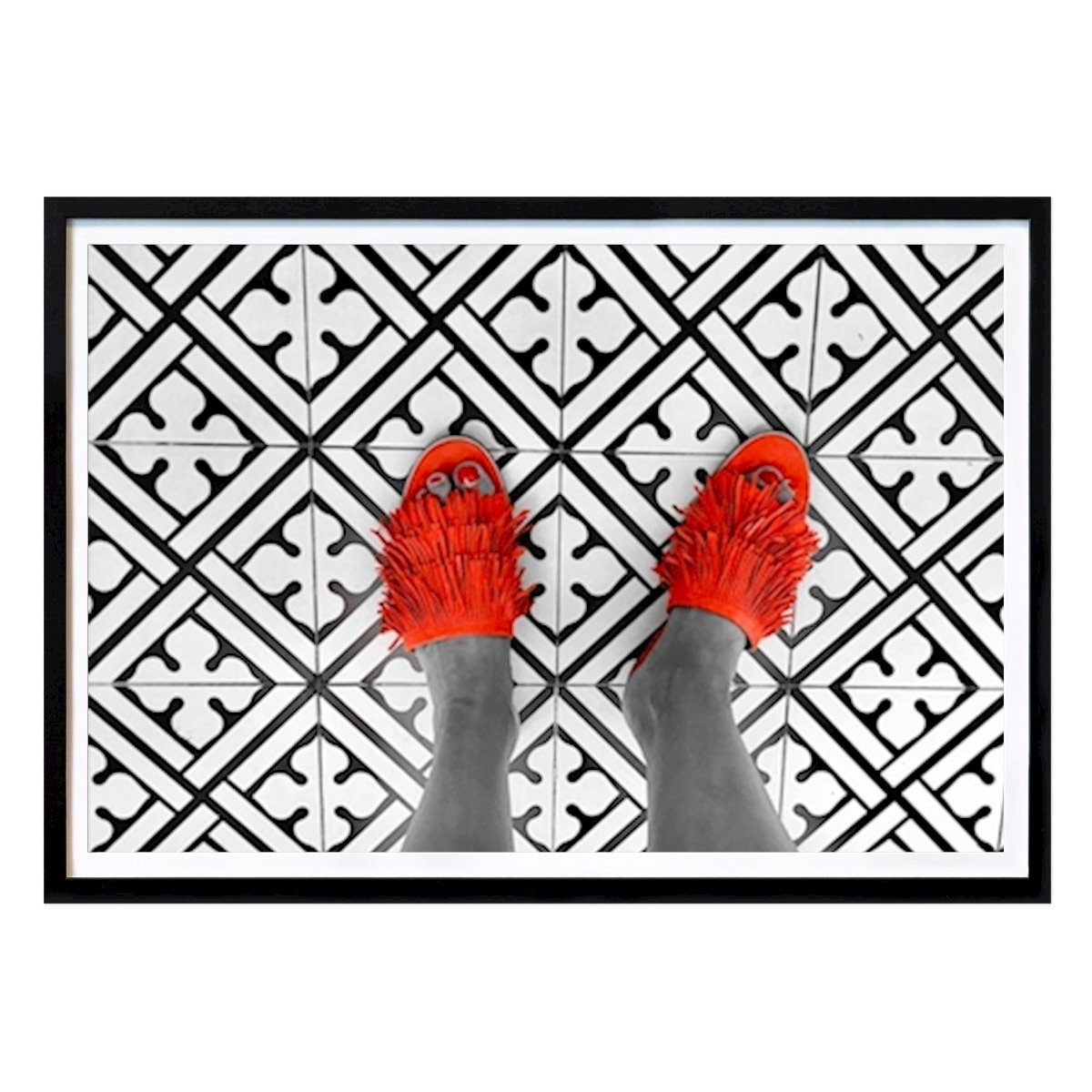 People & Portrait Poster: Red by Caroline Jacobsson