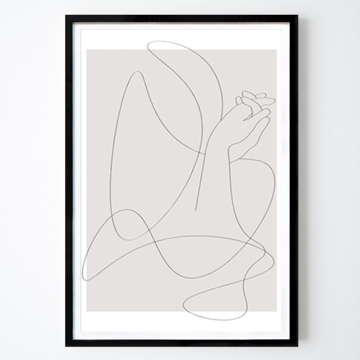 Line Art Poster: Holding Hands I von Angelica Sorbell