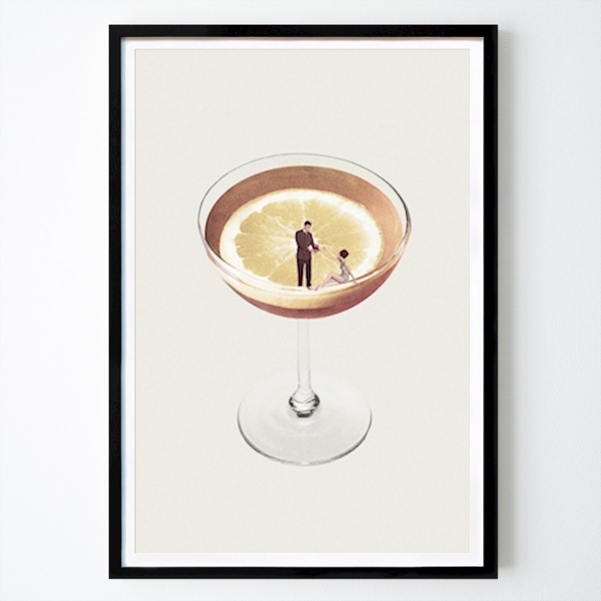 Retro & Vintage Poster: My drink needs a drink by Maarten Léon