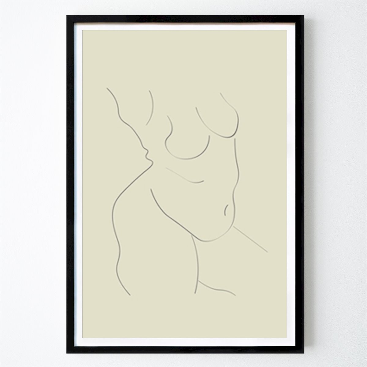 Arte lineal Póster: Kvinnokropp, kroki de Agnes