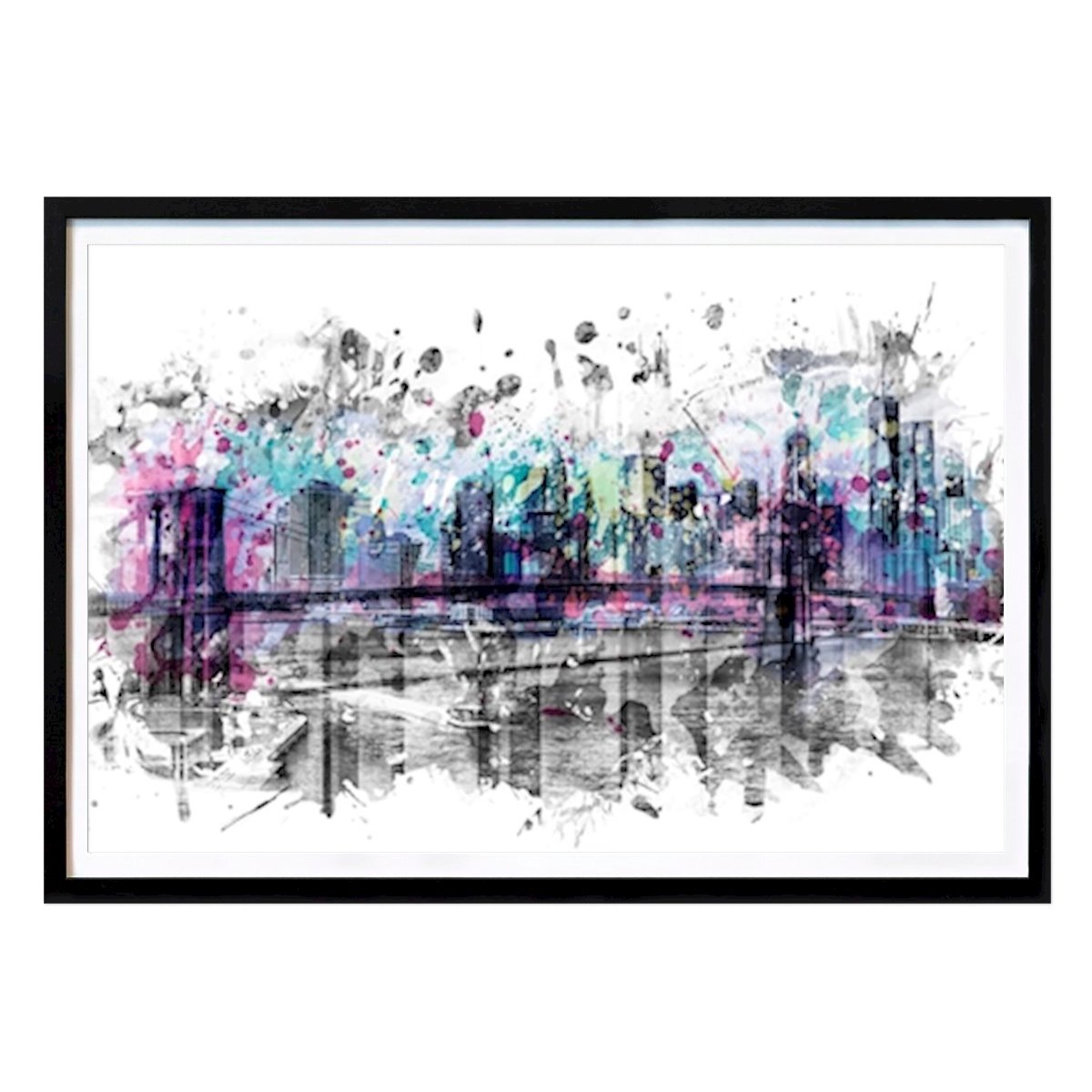New York Poster: Modern konst NYC Skyline av Melanie Viola