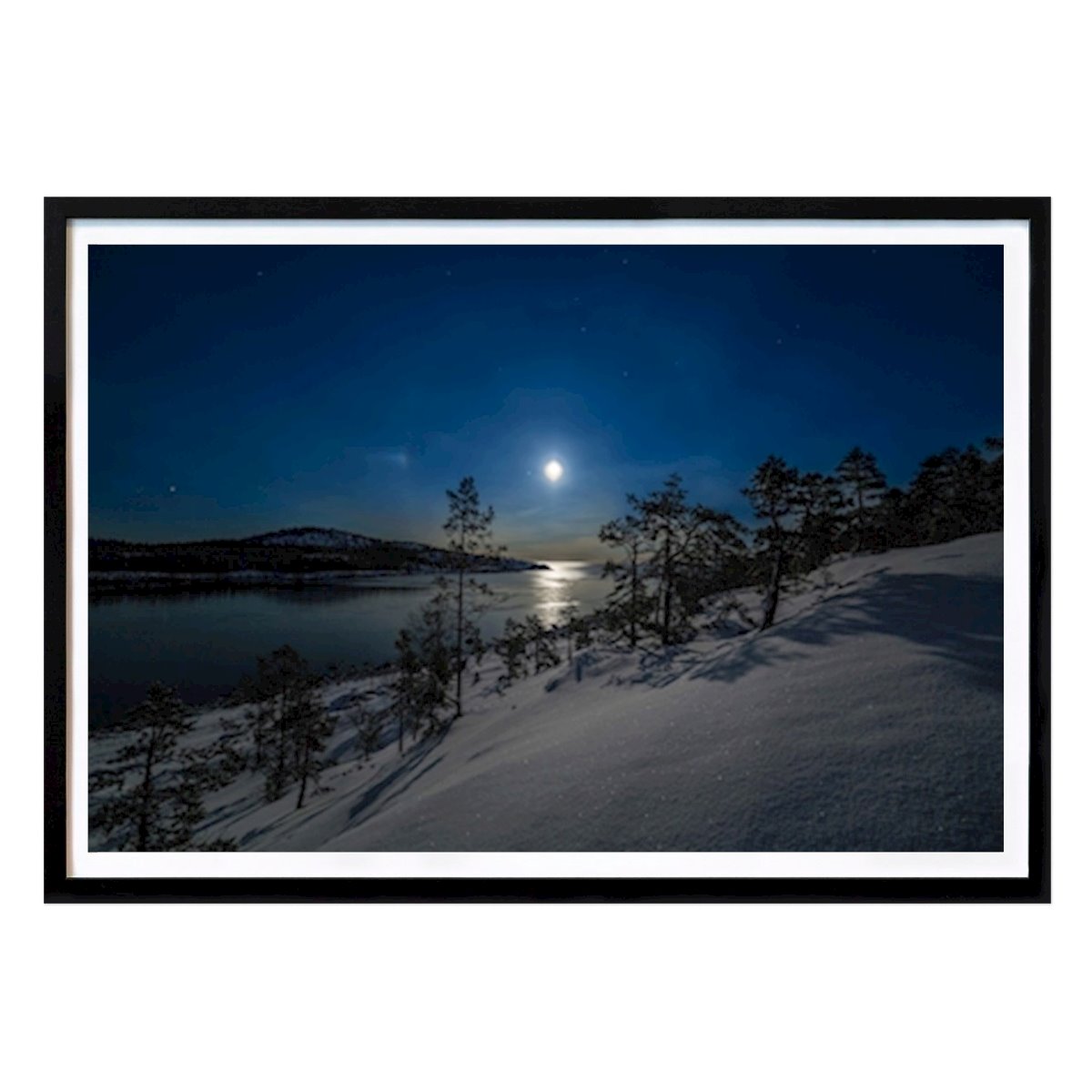 Nature Poster: Full Moon Over Härnön by Fredrik Kåhrström
