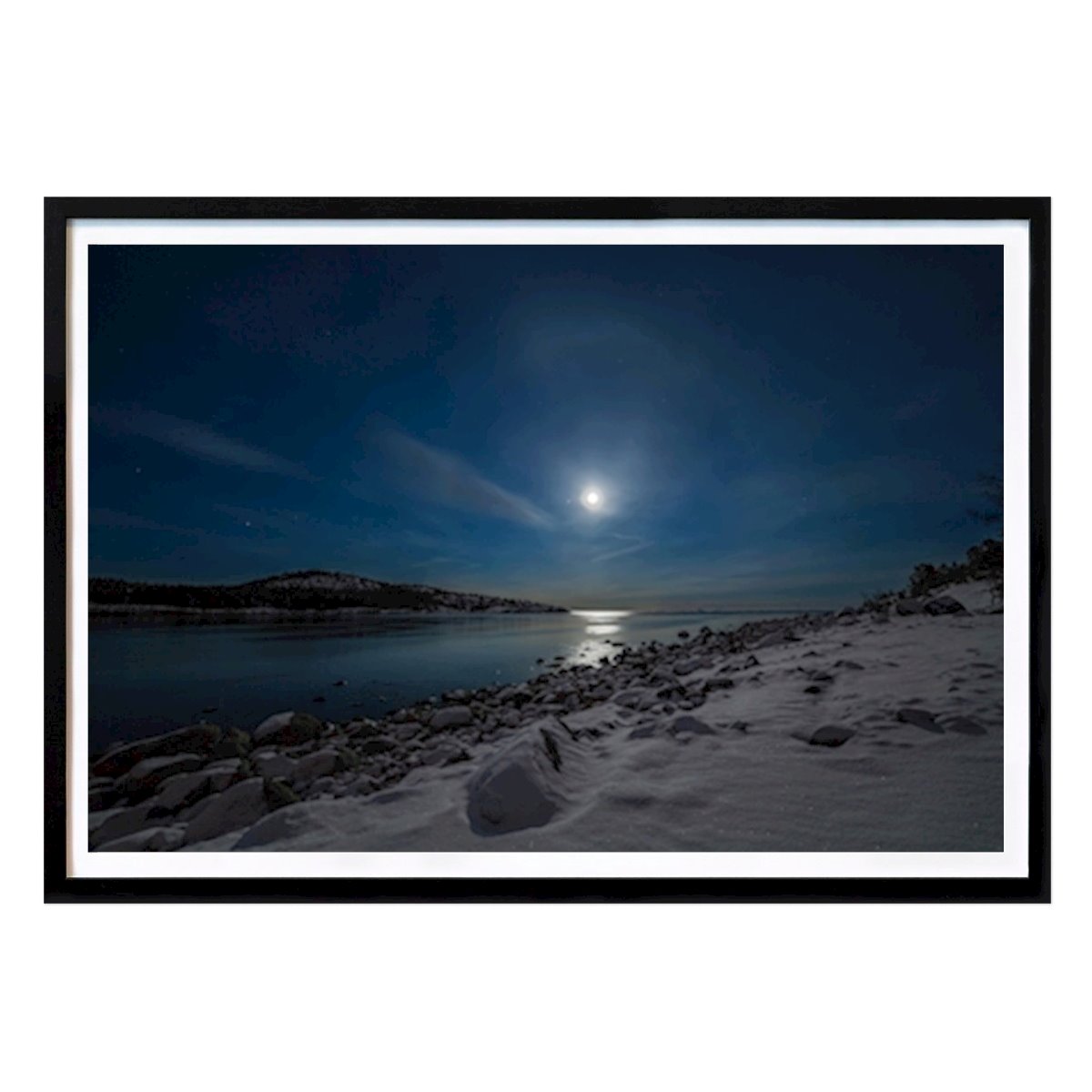 Naturaleza Póster: Luna llena sobre Härnön 2 de Fredrik Kåhrström