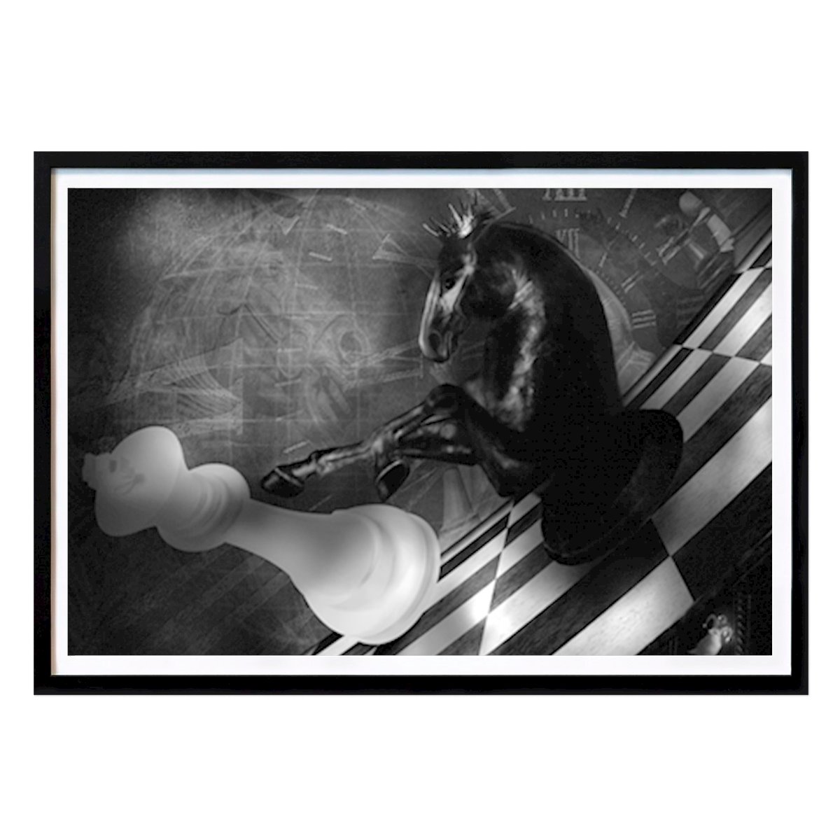 Black & White Poster: Who's d King by Hubbeloo