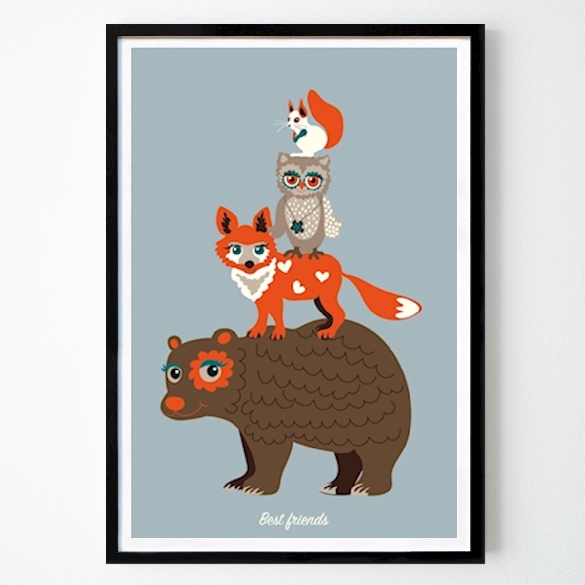 Kids Room Poster: BEST FRIENDS by Lottis Karlsson, Lottisson Design