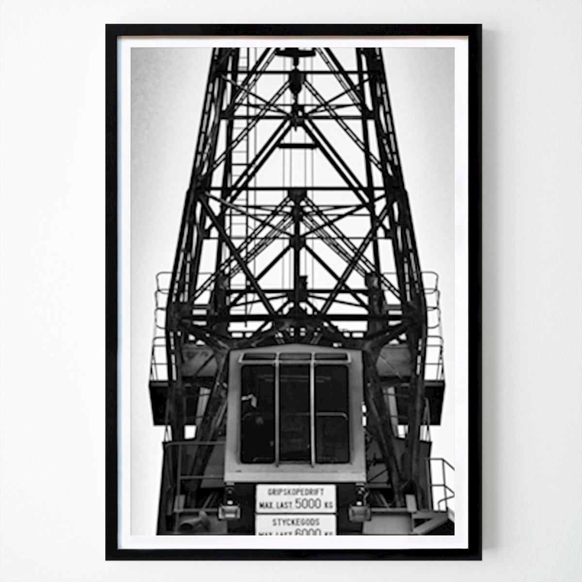 Platser & Städer Poster: Lyftkran av Sebastian Freed-Karlsson