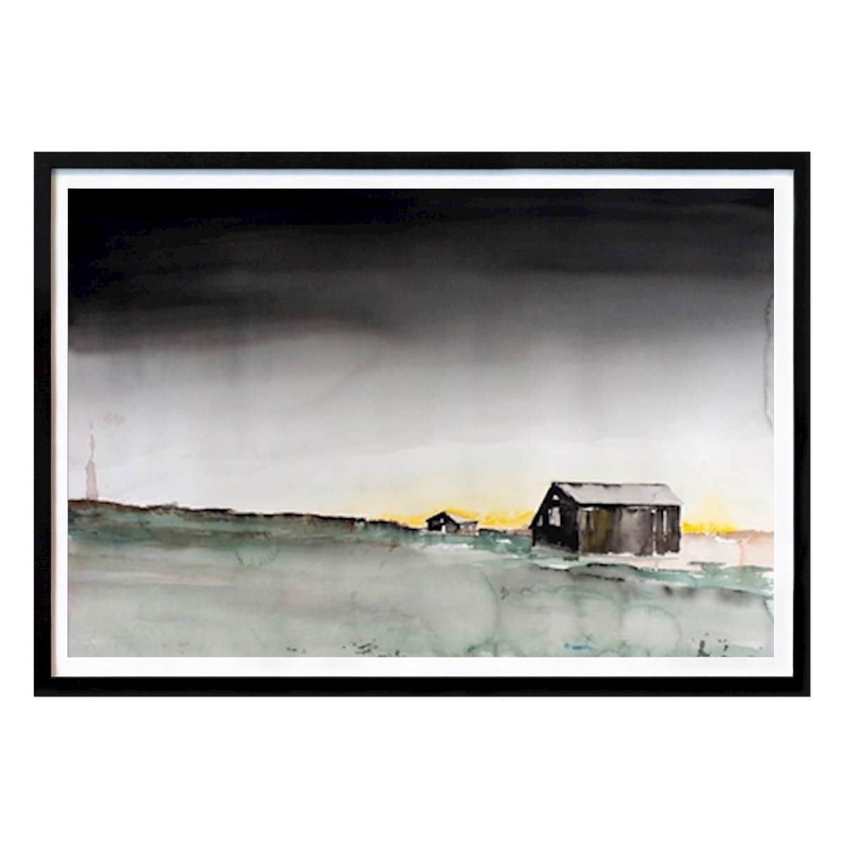 Botanical Poster: Barns In Sunset by Daniel Zausnig