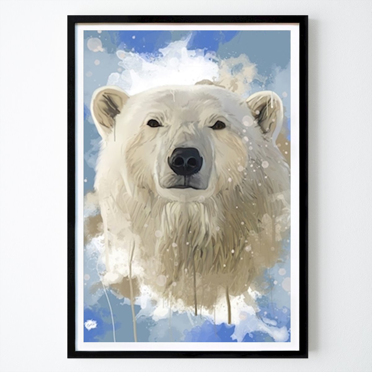 Pop Art Affiche: Ours polaire par El arte de Tesla