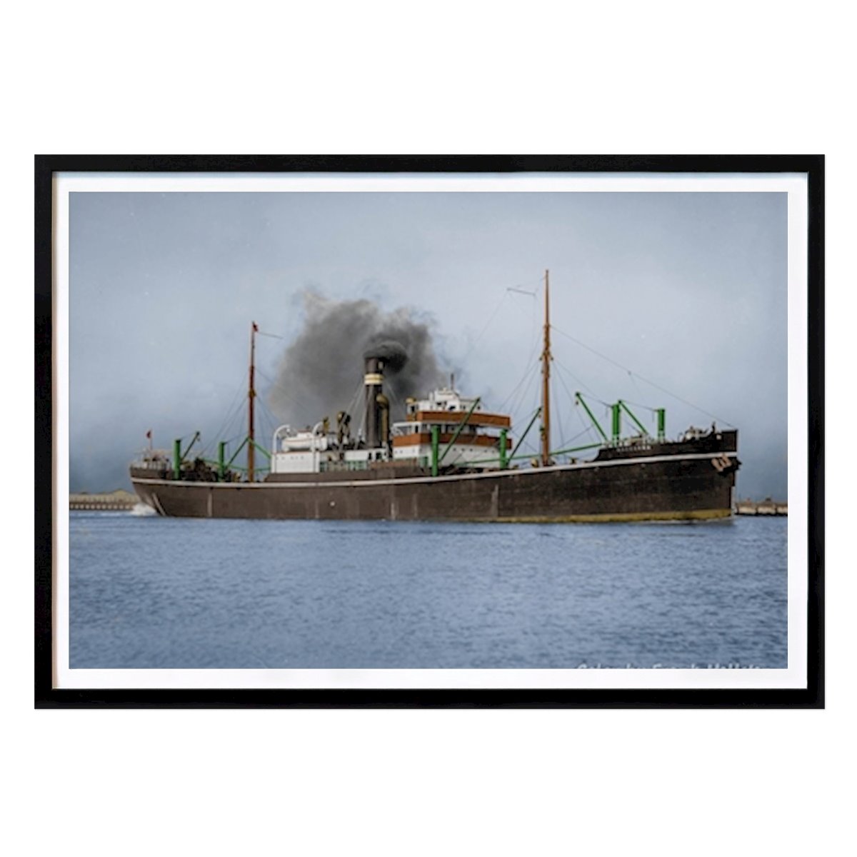 Rétro & Vintage Affiche: MacKarra Freight Steamer par Frank Hellsten