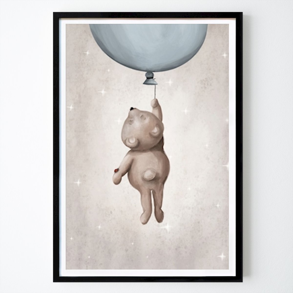 Enfants Affiche: Ours en peluche volant par Hanna Sandgren