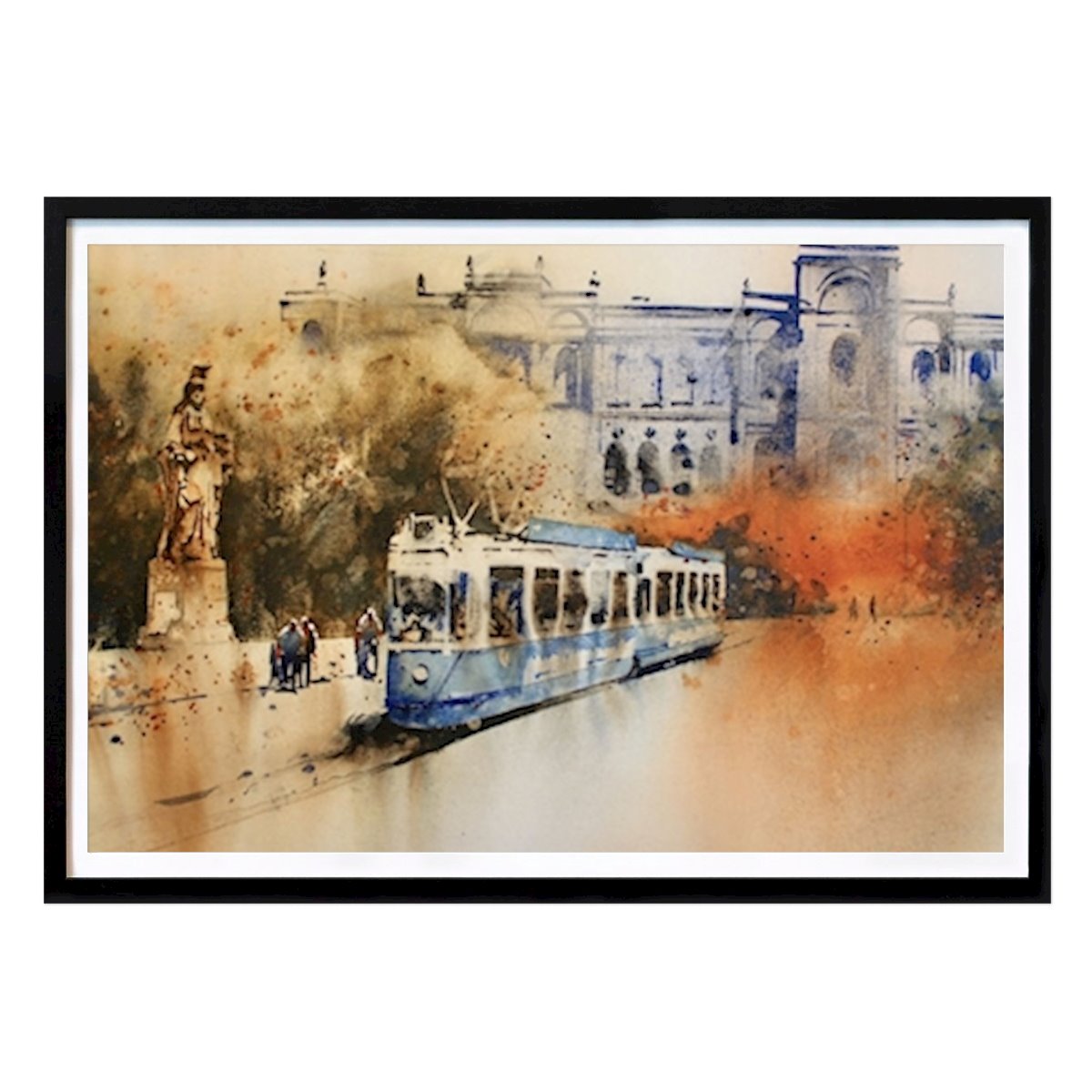 Bayern Poster: Tram Maximilianeum, München van Michael Bajer