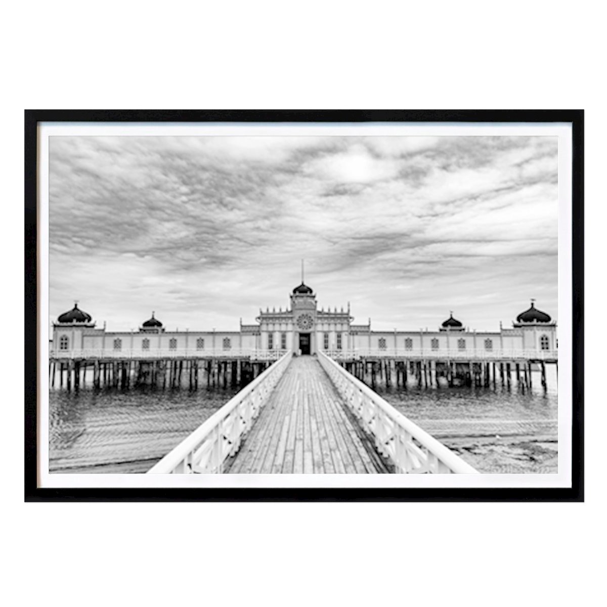 Black & White Poster: Varberg cold bath house by Migge GP