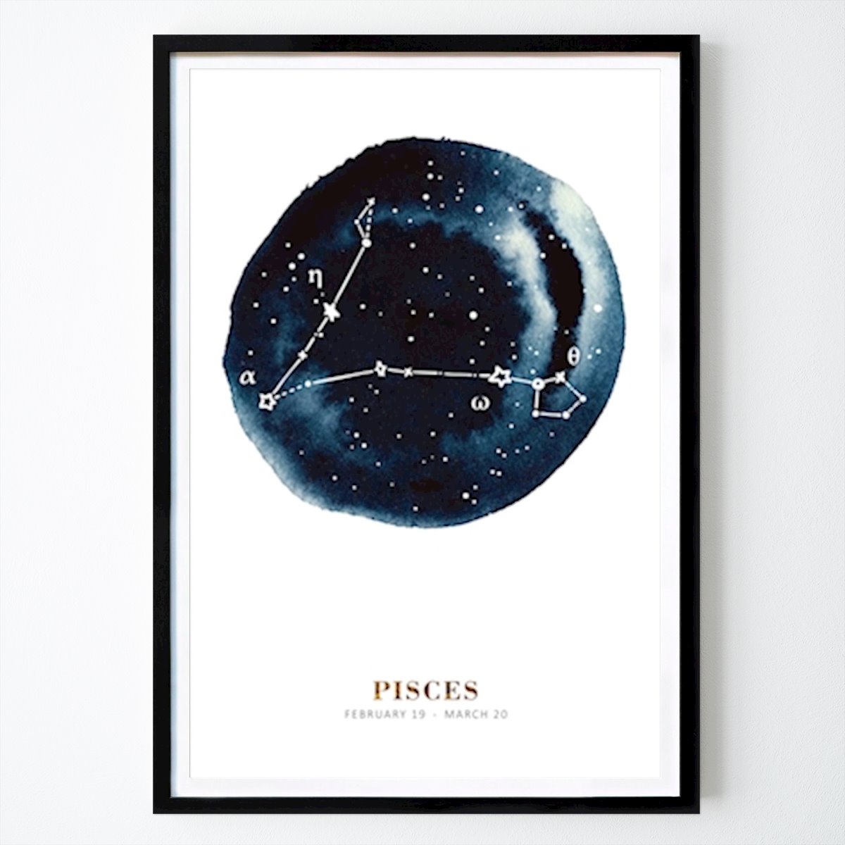 Animals Poster: Aquarelle Zodiac - Pisces by Alina Buffiere by The Artcircle
