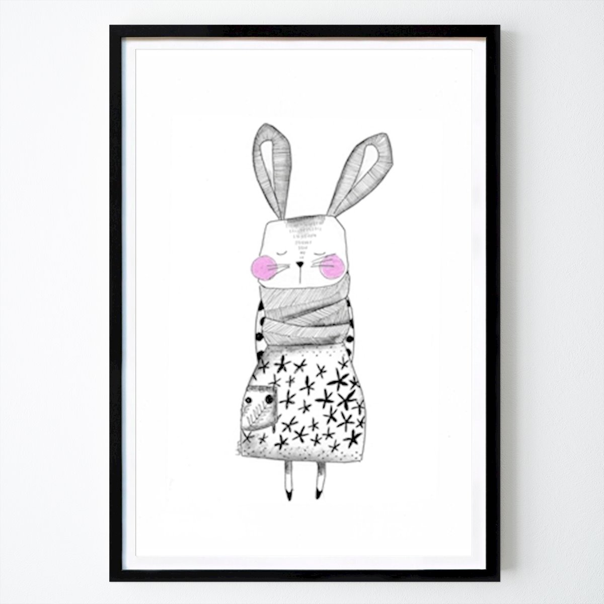 Kids Room Poster: Bunny with a scarf by Bianca Peters by The Artcircle