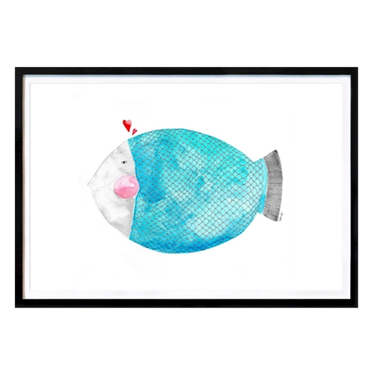 Ilustración Póster: Big Fish in Love de Bianca Peters by The Artcircle