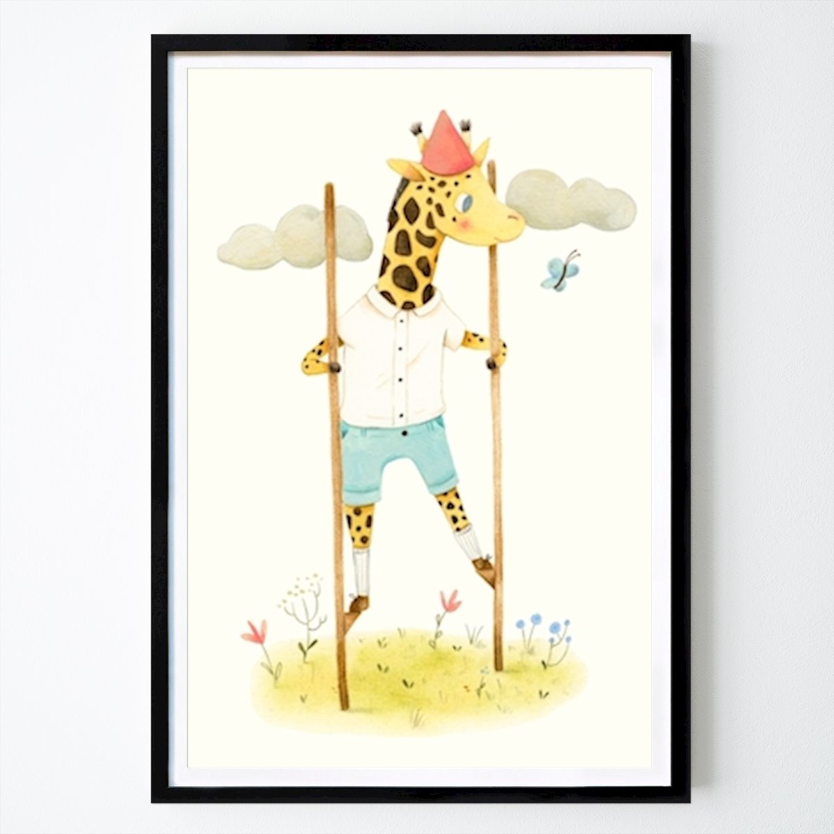 Barnrum Poster: Giraff på styltor av Judith Loske by The Artcircle