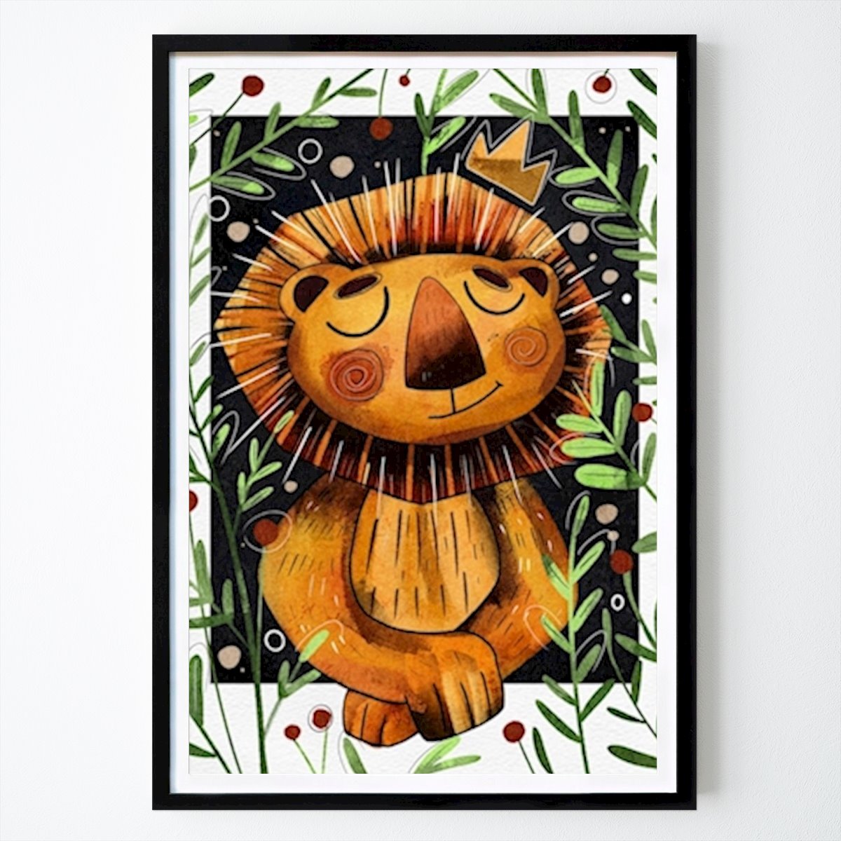 Kids Room Poster: Lion in the jungle by Nelli Suneli by The Artcircle
