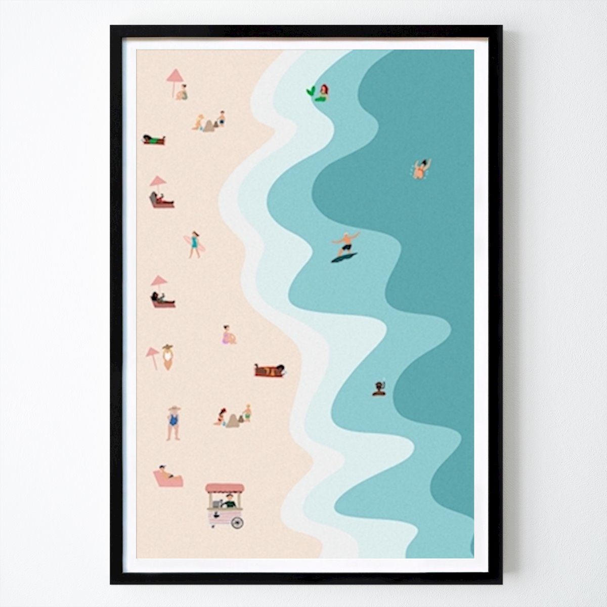 Czas wolny Plakat: Plaża autorstwa Linnéa Gustafsson