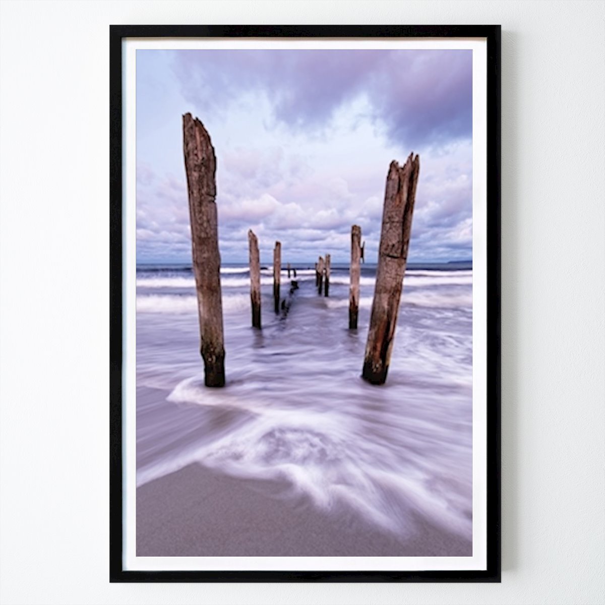 Kitchen Poster: Wooden Poles On The Beach by Ralf Lehmann