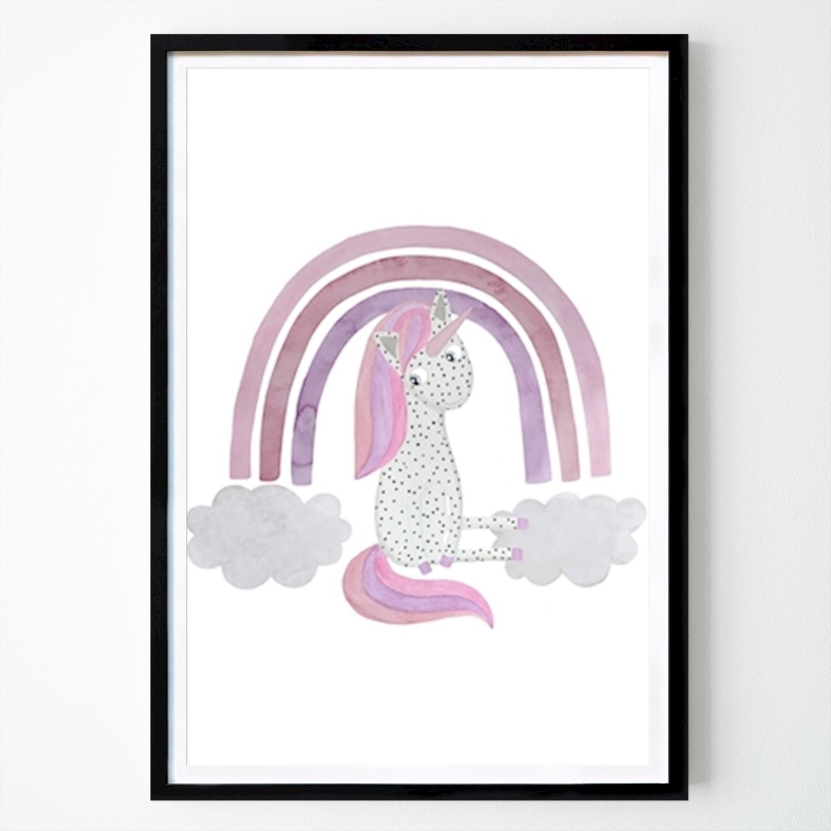 Kinder Poster: Niedliches Einhorn von Emma Sandgren