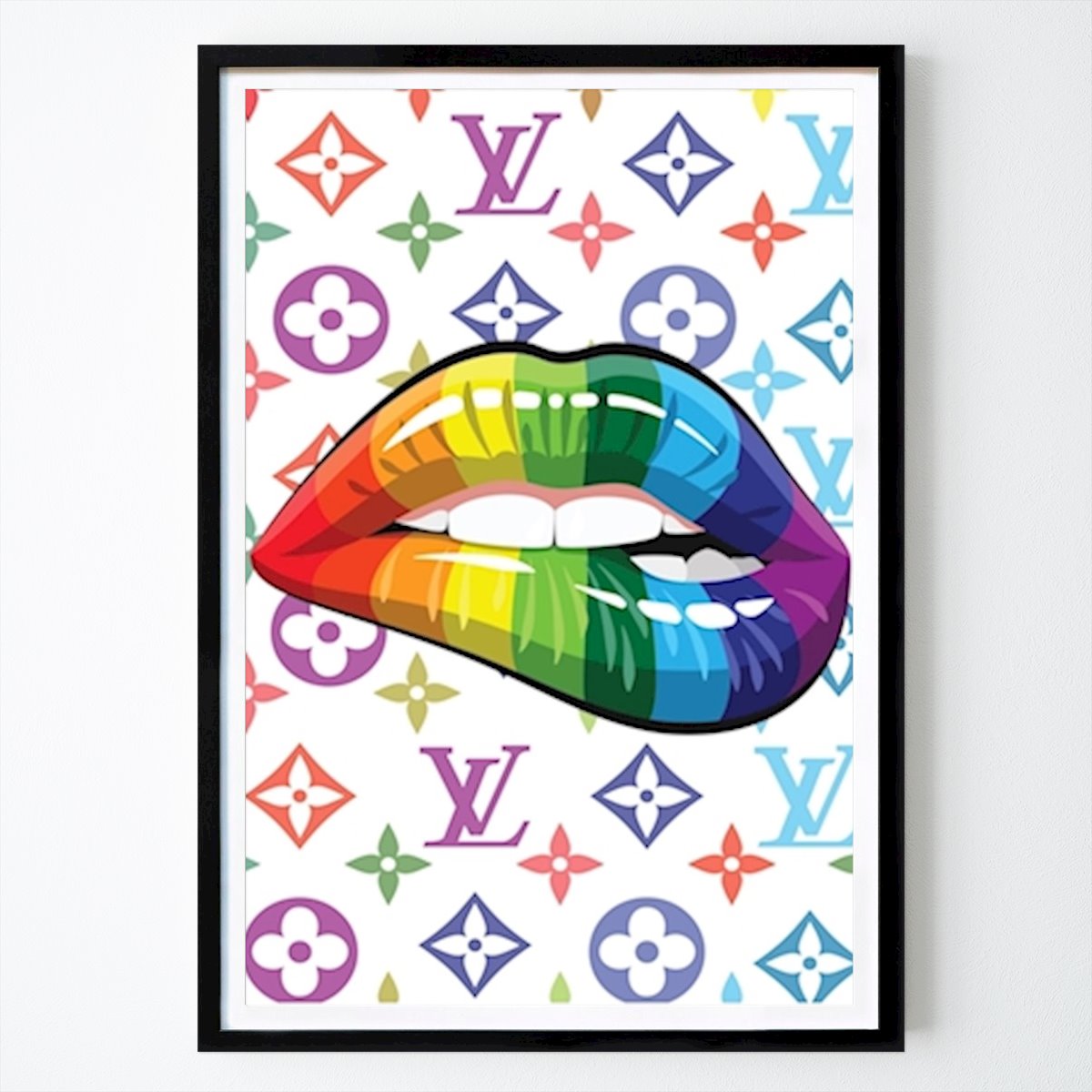 Meme Art Poster: LV Lippen von Johan Nilsson