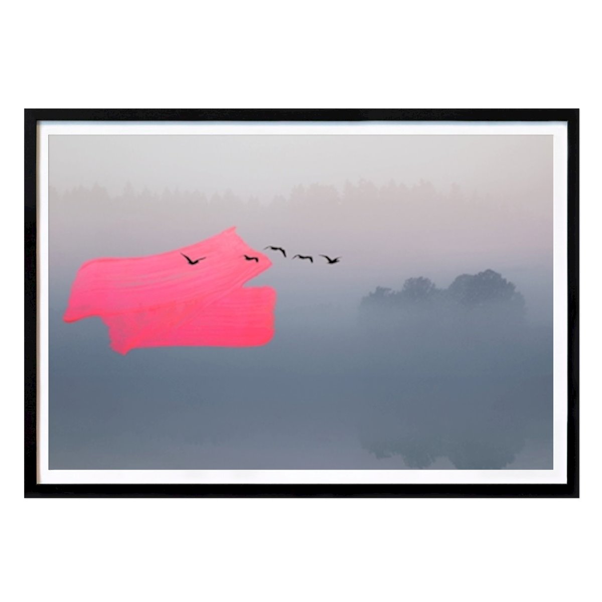 Abstrakt Poster: Nebelsee av Visuelle _poesie by Sara Mathonia